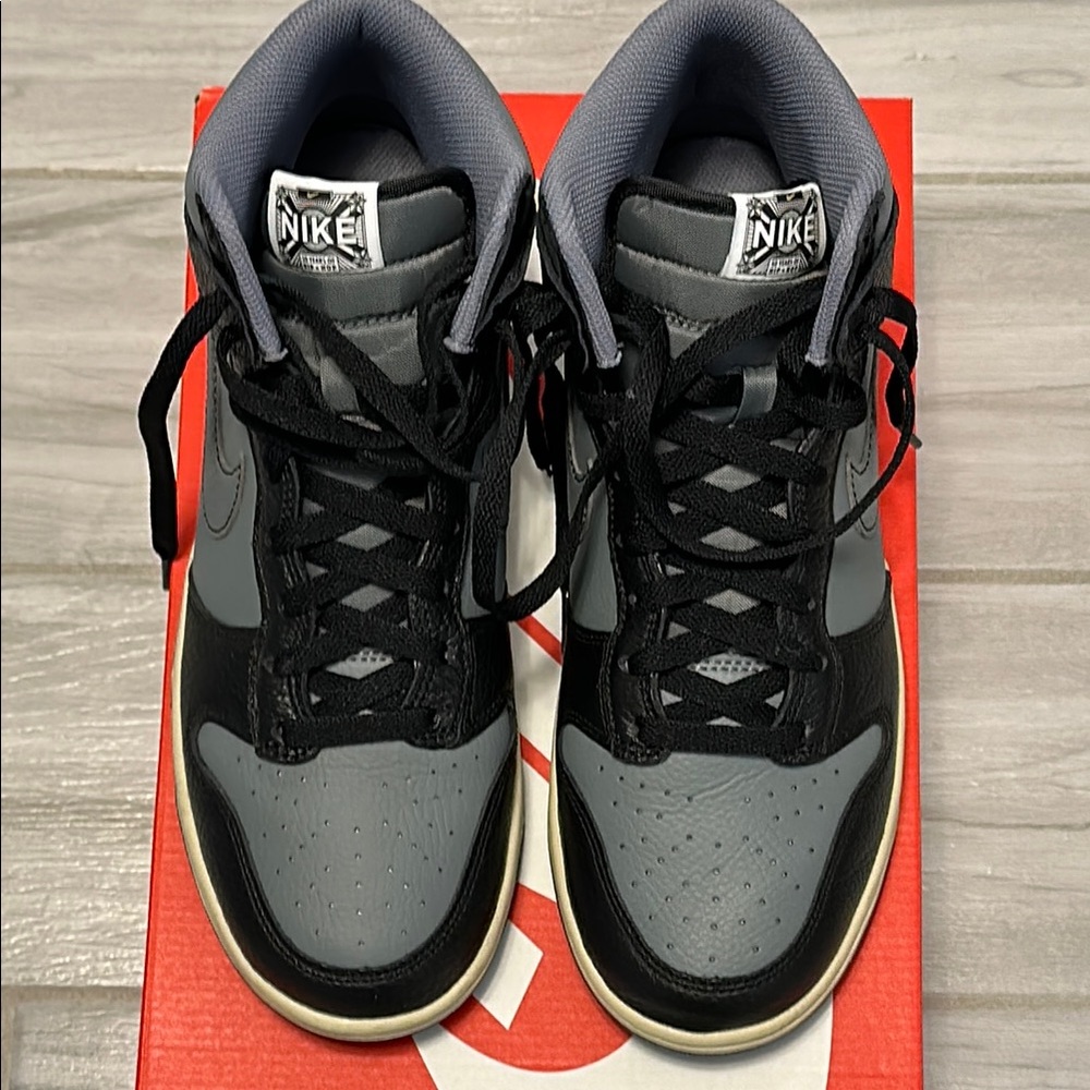 Nike Black and Gray High-Top Sneakers